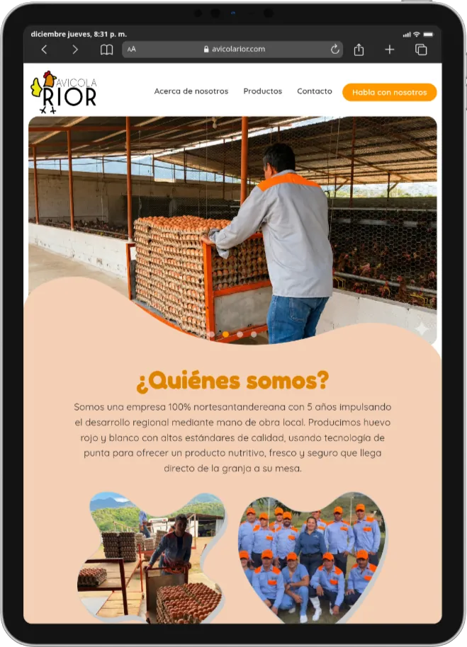 Avícola RIOR - Tablet