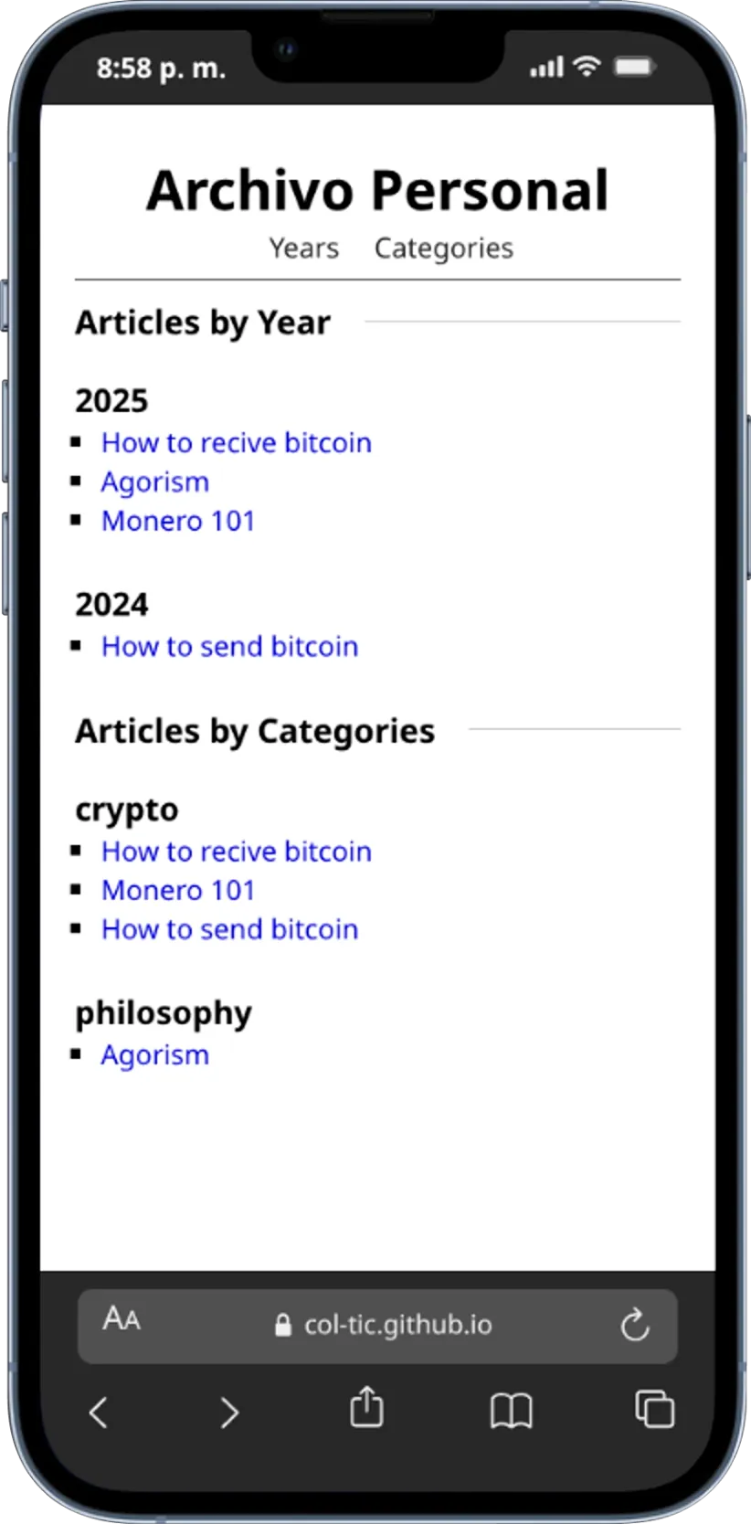 Old School Blog - Móvil